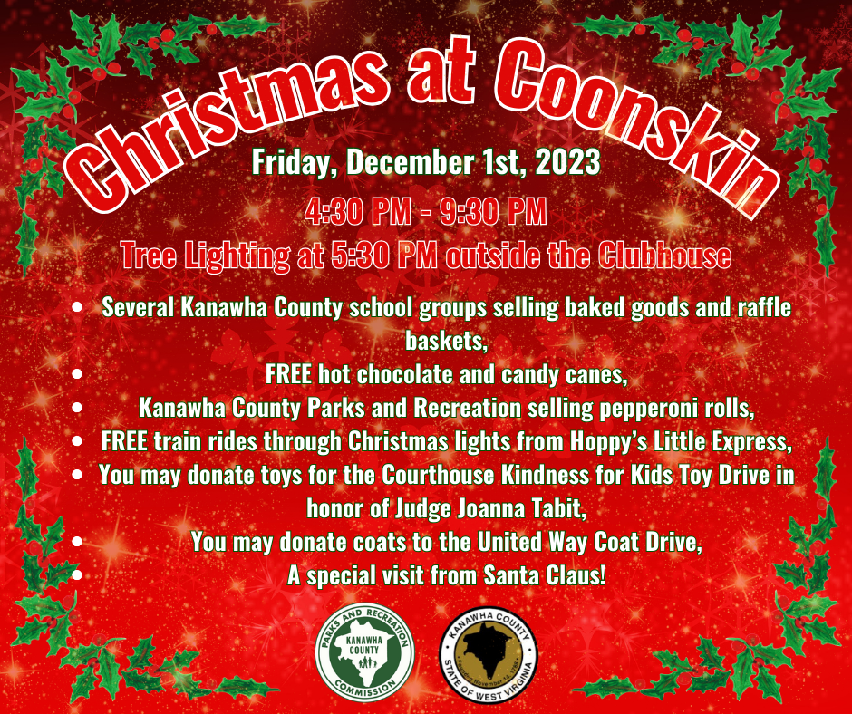 Christmas at Coonskin 2023 Kanawha County Parks and Recreation Commission